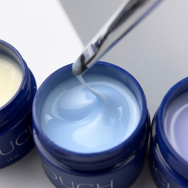 Гель для наращивания Touch Builder liquid 25 голубой 15 мл - Фото №4