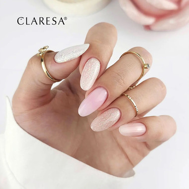 Nagelverlängerungsgel CLARESA SOFT&EASY PINK WAFFLE 45G - Фото №4