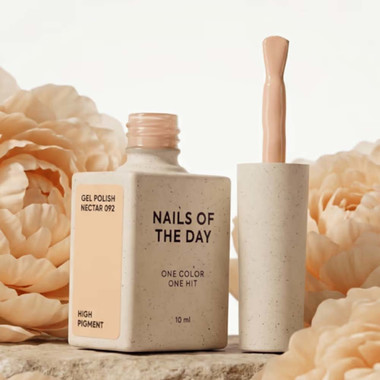 Gel-Nagellack NAILSOFTHEDAY 092 Nectar Pastel Peach 10 ml - Фото №4