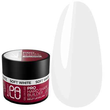 Gel for extensions PALU PRO HARD SHAPE BUILDER GEL SOFT WHITE 45 g - Фото №1
