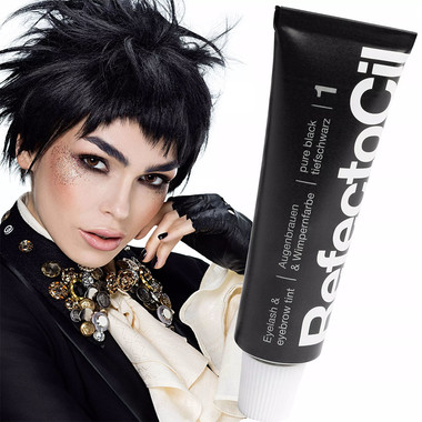 Гелевая краска для бровей и ресниц RefectoCil 1 черная 15 мл - Фото №2