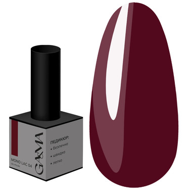 Gel-Nagellack GA&MA Mono Lac 004 einphasig rot-pflaume 6 ml (7703097) - Фото №1