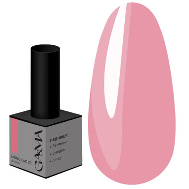 Gel-Nagellack GA&MA Mono Lac 008 einphasig rosa 6 ml (7703101) - Фото №1