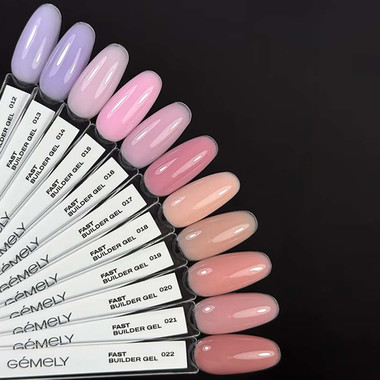 Nagelverlängerungsgel GEMELY Fast Builder Gel 16 kühles Aschrosa 30 ml ( 7704095) - Фото №3