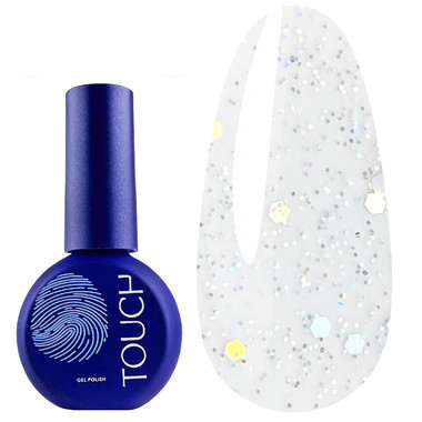 Gel polish Touch One step 18 transparent with glitter 9 ml - Фото №1