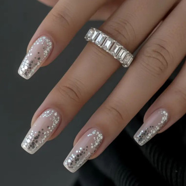 Beautiful manicure with kamifubuki