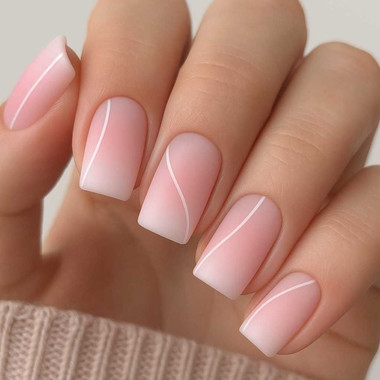 Beautiful ombre manicure with geometry