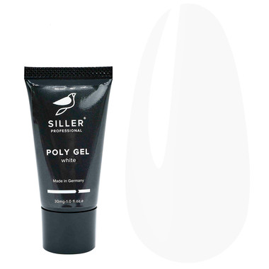 SALE Моделирующий полигель Poly Gel Siller белый 30 мл - Фото №1