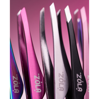 ZOLA Professionelle abgewinkelte Augenbrauenpinzette (SCHWARZ) - Фото №2