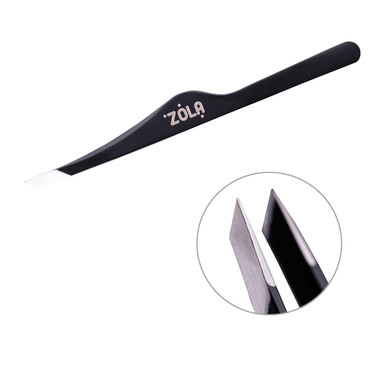 ZOLA Professionelle abgewinkelte Augenbrauenpinzette (SCHWARZ) - Фото №1