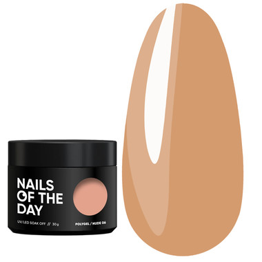SALE Полигель NAILSOFTHEDAY Polygel nude 06 теплый нюд 30 г - Фото №1