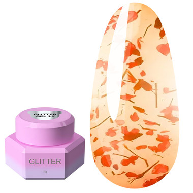 YOUARECUTE Glitzergel 11 mit getrockneten Orangenblüten, 5 ml (469-5117-1452) - Фото №1