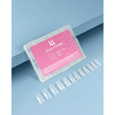 Верхние формы Lunamoon Dual Nail Forms Short Classic Square (120 шт) - Фото №4