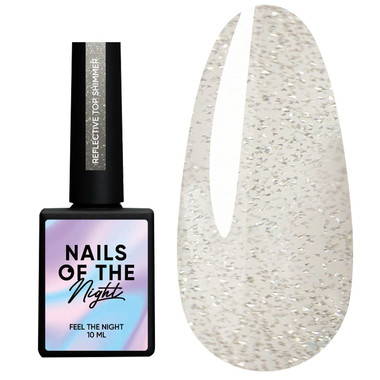 Тоp hybrydowy NAILSOFTHENIGHT Reflective top Shimmer, 10 ml SALE - Фото №1
