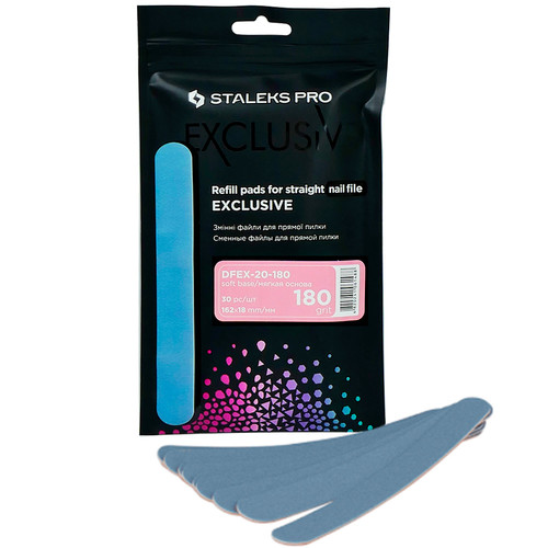 Replacement files for straight files (on a soft base) EXCLUSIVE 20 180 grit (30 pcs) - Фото №1