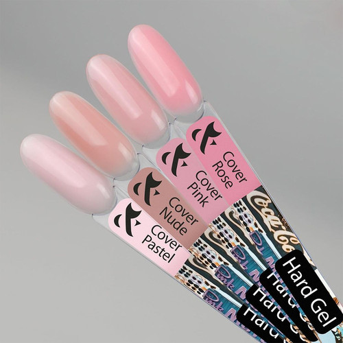 Gel FOX Hard gel Cover Pink beige 15 ml - Фото №2