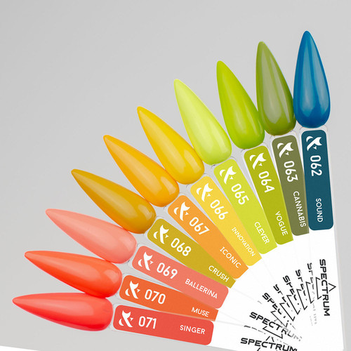 Gel polish FOX SHOT Spectrum Gel Vinyl №064 pastel light green 5 g - Фото №3