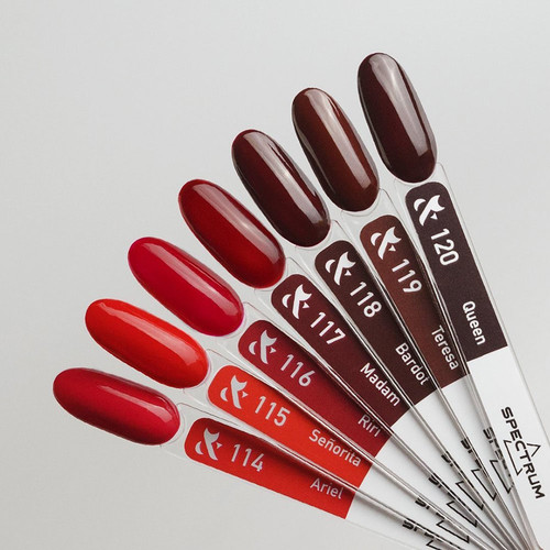 Gel polish FOX Spectrum gold №117 burgundy 7 ml - Фото №2