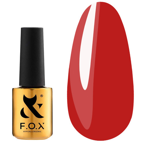 Gel polish FOX Spectrum gold №115 red-orange 7 ml - Фото №1