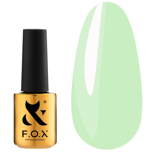 Gel polish FOX Spectrum №057 delicate light green 7 ml - Фото №1