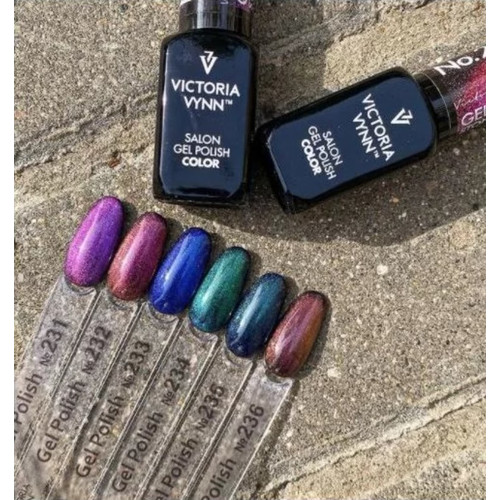 Гель лак Victoria Vynn COLOR 234 Cat Eye Kyanite зелено-голубой 8ml - Фото №2