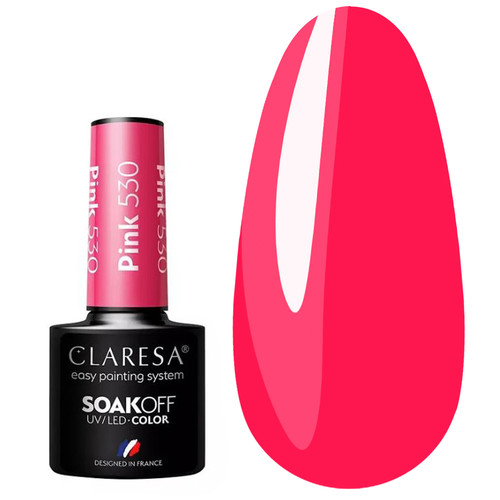 Claresa Gel Polish PINK 530 strawberry pink, 5g