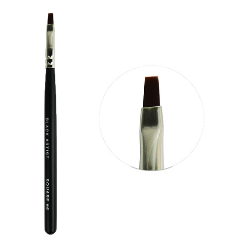 Кисть KODI для гелевого моделирования №4 черный - Фото №1