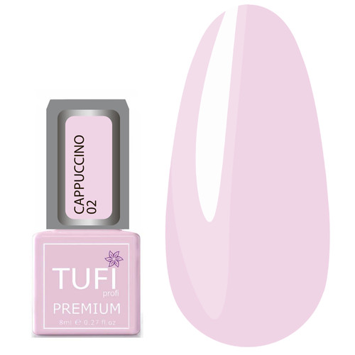 Gel polish TUFI profi  PREMIUM  Cappuccino  02 Cream Brulee 8ml (0102584) - Фото №1