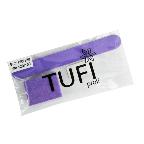 Disposable set TUFI profi  PREMIUM  file 120/150 and buff 120/120 purple (0121830)