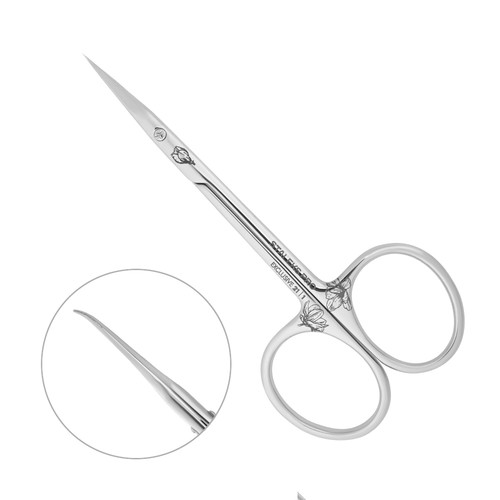Professional cuticle scissors with hook Staleks Pro EXCLUSIVE 21 TYPE 1 (magnolia) - Фото №1