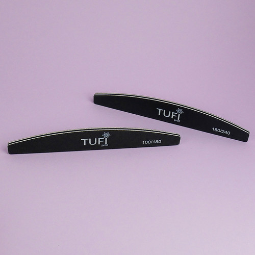 Пилочка TUFI profi PREMIUM полукруг черная 180/240, 17,8 см 1 шт (0122156) - Фото №4