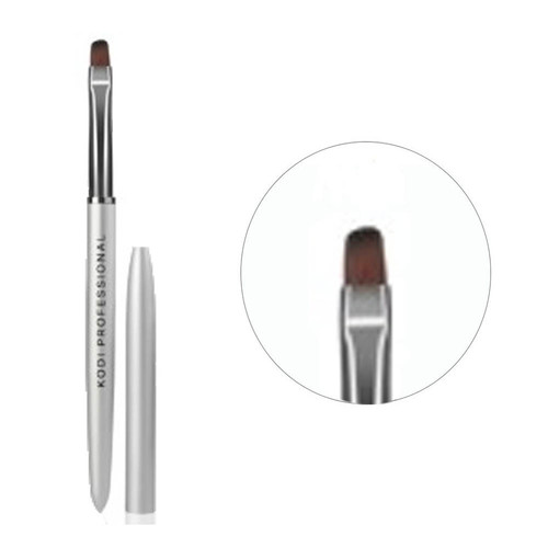 Кисть для гелевого моделирования ногтей Kodi размер Oval#6 коричневый ворс
