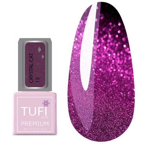 Гель-лак TUFI profi PREMIUM Crystal Cat 15 глаз идола 8 мл (0103072) - Фото №1