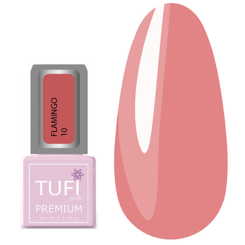 Gel polish TUFI profi PREMIUM Flamingo 10 Mallow flower 8 ml (0121301) - Фото №1