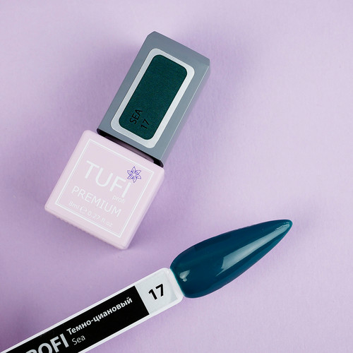 Gelpolitur TUFI profi PREMIUM Sea 17 Dark Cyan 8 ml (0121241) - Фото №4