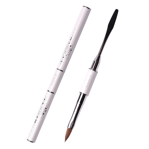 Кисть Komilfo Double Metall Spatula/Acrylic 8 (Kolinsky) (2900000010673) - Фото №2