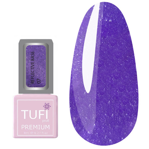 TUFI profi PREMIUM Reflective Base 07 night violet 8 ml (0125394) - Фото №1