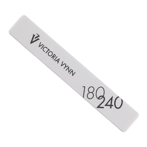 Nail file Victoria Vynn 180/240, white rectangular