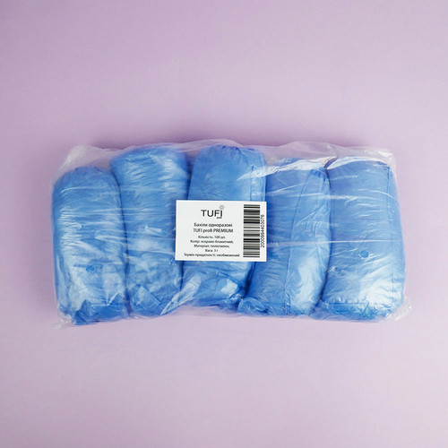 TUFI profi PREMIUM Einweg-Schuhüberzieher hellblau 3 g 100 Stück (0104178) - Фото №2