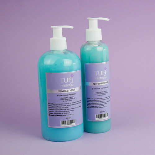 Гель до депиляции TUFI profi PREMIUM Д-пантенол и ромашка 500 мл (0104345) - Фото №3