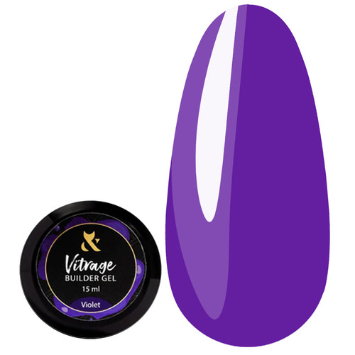 Gel FOX Vitrage Builder gel Violet, 15 ml