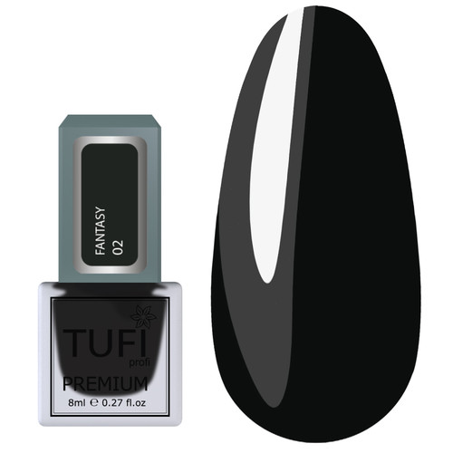 Decorative nail polish TUFI profi PREMIUM Fantasy 02 black 8 ml - Фото №1
