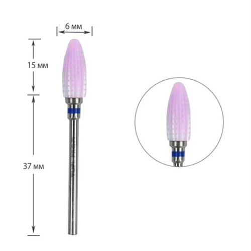 Cutter for manicure TUFI profi PREMIUM ceramic corn 610362REV reversible blue notch - Фото №1