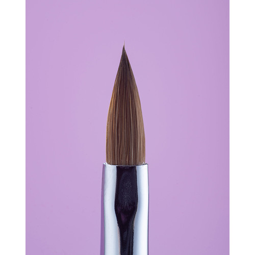 Кисть для акрила KOMILFO Double Acrylic 6 (Колонок)/Gel flat 6 (Нейлон) - Фото №2