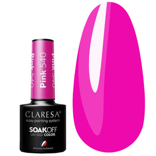 Лак гибридный Claresa PINK 540 темно-розовый 5 г