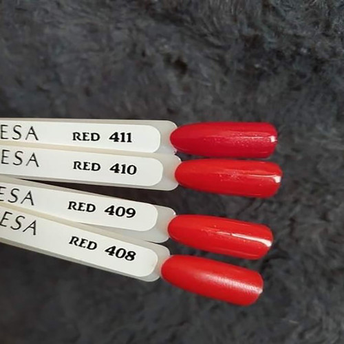 Gel polish Claresa RED 411 red with shimmer 5 g - Фото №3
