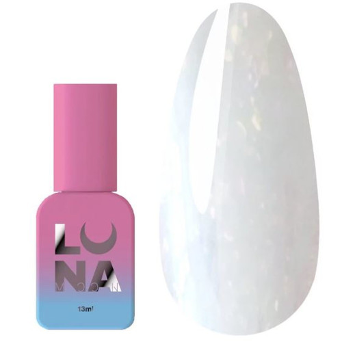 Base LUNA Crystal Base №1 milky with colored slices 13 ml (317-1255) - Фото №1