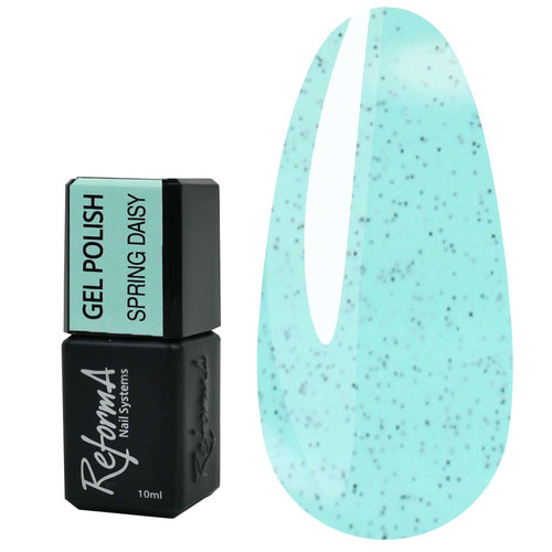 Gel polish REFORMA Sring Daisy turquoise with crumbs 10 ml (941282)