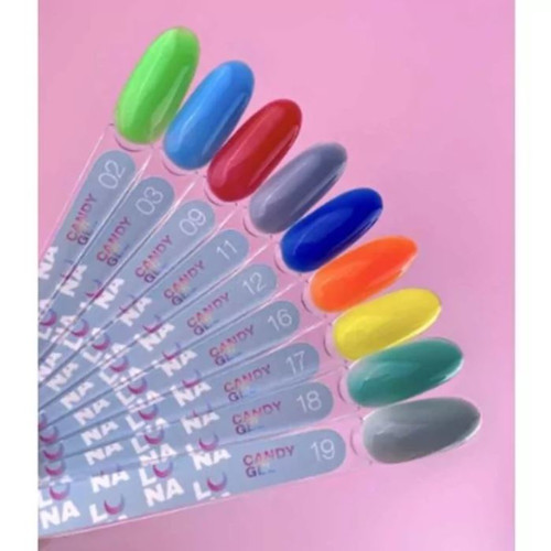 Gel Nagelverlängerung LUNA Candy Gel №12 Blau 15 ml (322-0607) - Фото №2