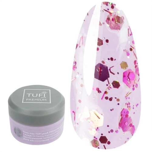 Gel polish TUFI profi PREMIUM Sparkle 01 pink diamond 5 ml (0243528) - Фото №1